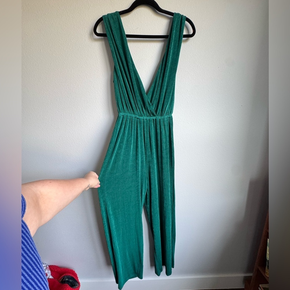 Main Strip Teal Jumpsuit